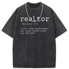 Men T Shirts Short-sleeved T-shirt women washed and old