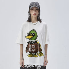 Men T Shirts Hand Painted Oil Painting Green Head