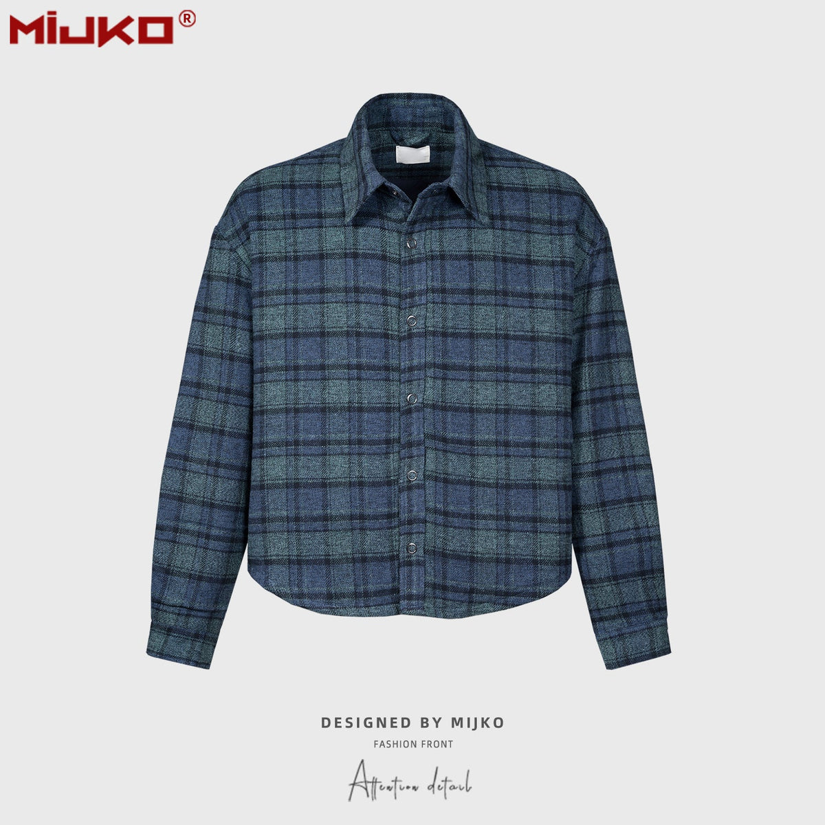 Mens Jacket Unisex Plaid Jacket MIJKO
