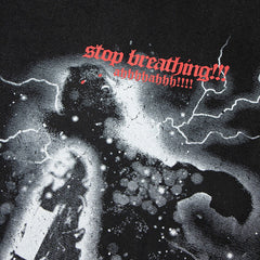 Men Long Sleeve T Shirt Devil Portrait Pattern Hip-Hop Fashion Distressed