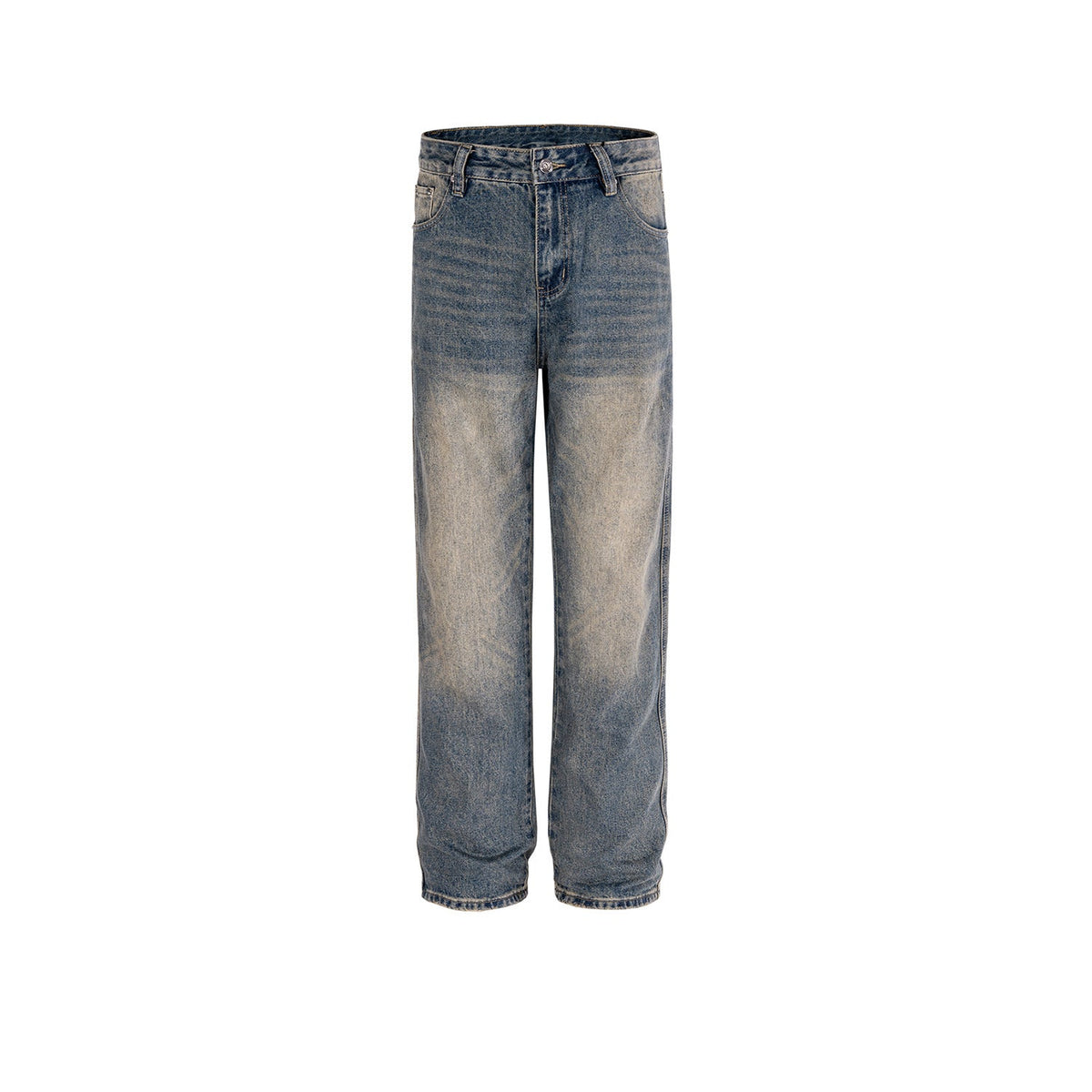Men Vintage Pants Straight Tide Wash High Street Jeans MIJKO