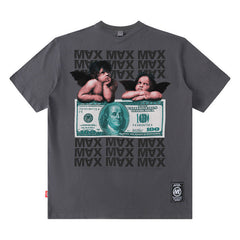 T-shirt homme à manches courtes, t-shirt homme et femme, couple rétro, ample, couple hip hop