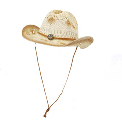 Chapeaux de cowboy en paille pour hommes et femmes - Protection solaire d'extérieur en bord de mer - Chapeau de plage