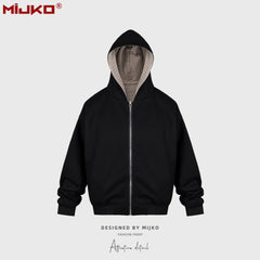 Men Jacket Double-Sided Hooded Jacket MIJKO