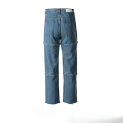 Men's Vintage Pants Men's Women's Autumn and Winter Zipper Pants Jeans MIJKO