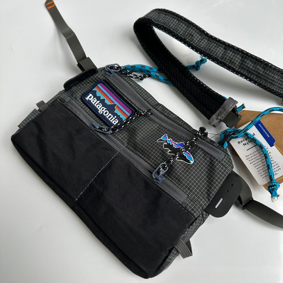 Mens Casual Bags Plaid Splicing Crossbody Outdoor Waterproof Shoulder Crossbody Bag