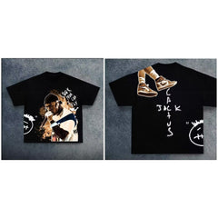 Street Unisex T-shirt Loose Casual Gothic