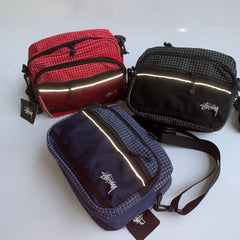Mens Stussy Bag Stusy Plaid Shoulder Crossbody Bag Men's Shoulder Bag