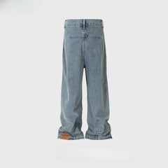 Men's Vintage Pants Men's Women's Design Trousers Men's and Women's Straight Washed Jeans MIJKO