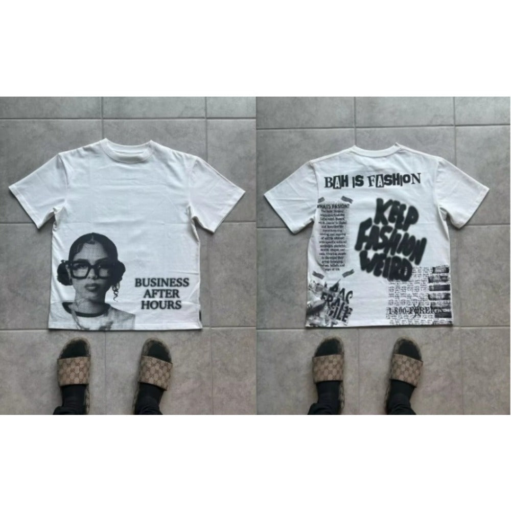 Street Unisex T-shirt Loose Casual Gothic