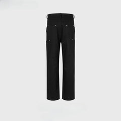 Men Vintage Pants Zipper Pants Splicing Zipper Casual Overalls MIJKO