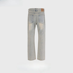 Men Vintage Pants ripped trousers washed with water MIJKO