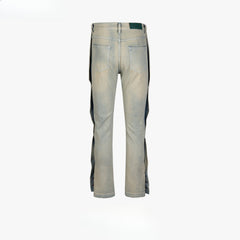 Men's Vintage Pants Button Trousers Men's and Women's Washed Old Wide Feet Trendy Jeans MIJKO