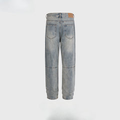 Men Vintage Pants splicing washing water to make old trousers and men's jeans MIJKO