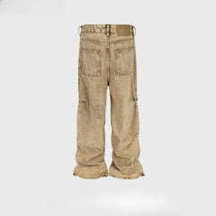 Men's Vintage Pants Jeans Men's and Women's Wide Leg Multi-Size Trousers Tide MIJKO