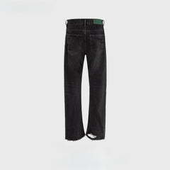 Mens Vintage Pants Broad-Feet High Street Unisex Style Jeans MIJKO