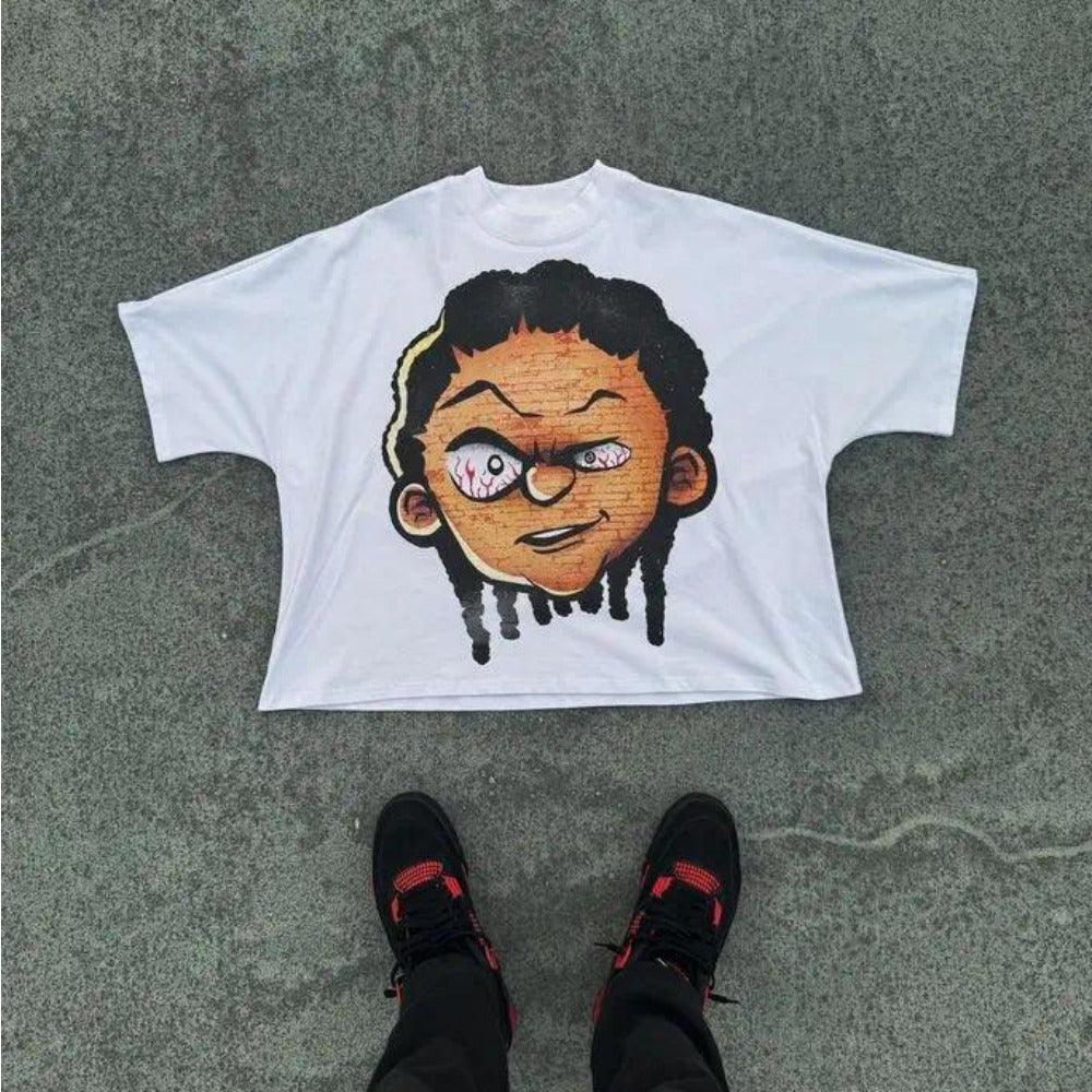 Street Unisex T-shirt Loose Casual Gothic