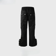 Men's Vintage Pants trousers men's and women's drawstring zipper trousers casual sweatpants MIJKO
