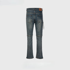 Men's Vintage Pants Washed Old Trousers Men's and Women's Slim-Fit Jeans MIJKO