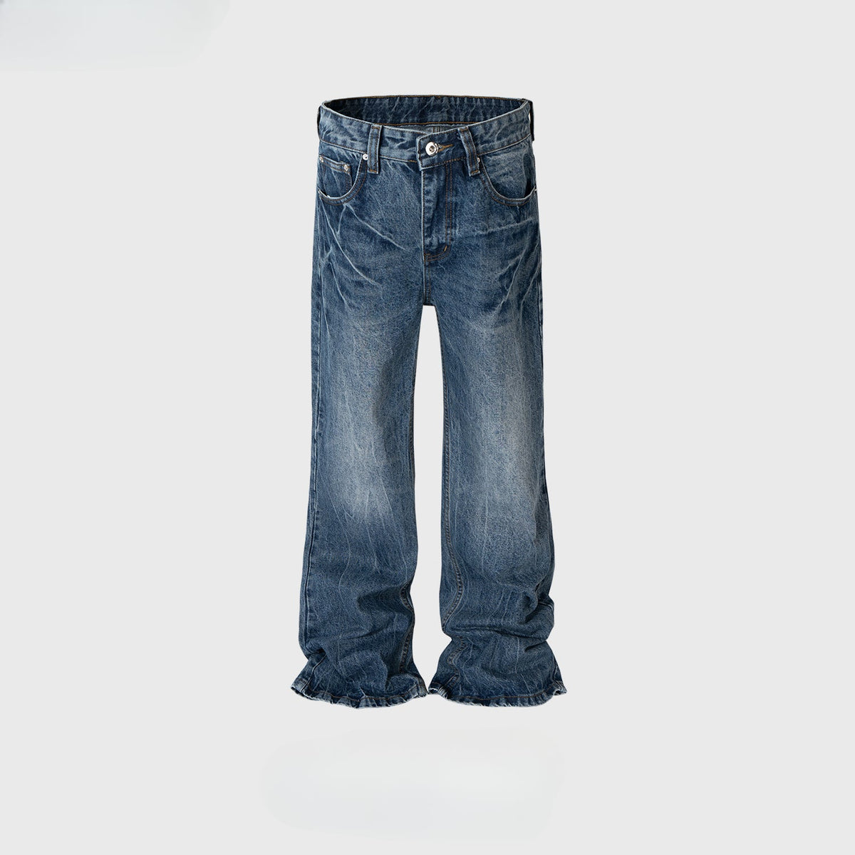 Men's Vintage Pants Men's Women's Washed Pants Straight Jeans MIJKO
